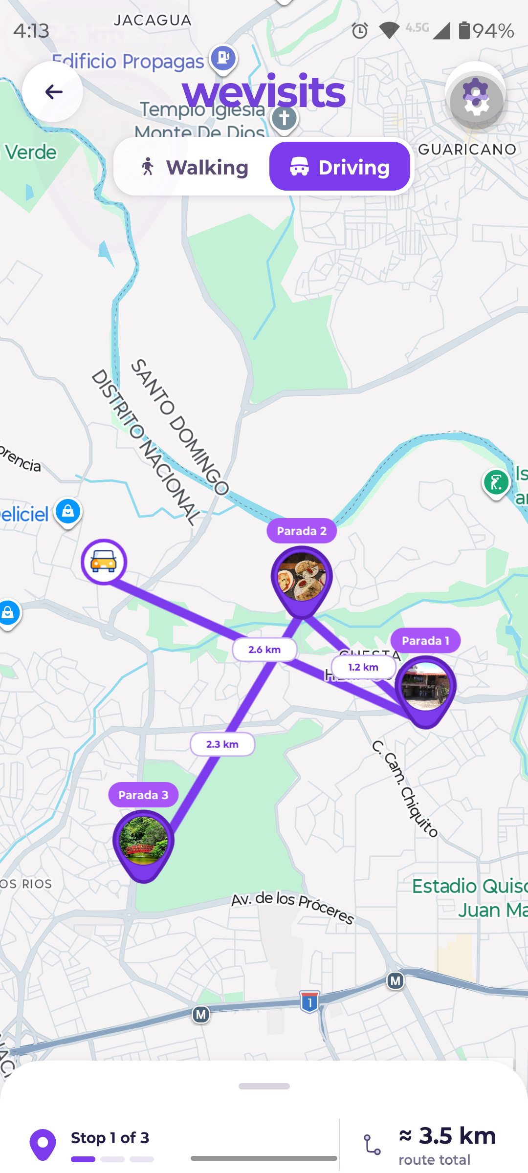 Crear una ruta con Wevisits